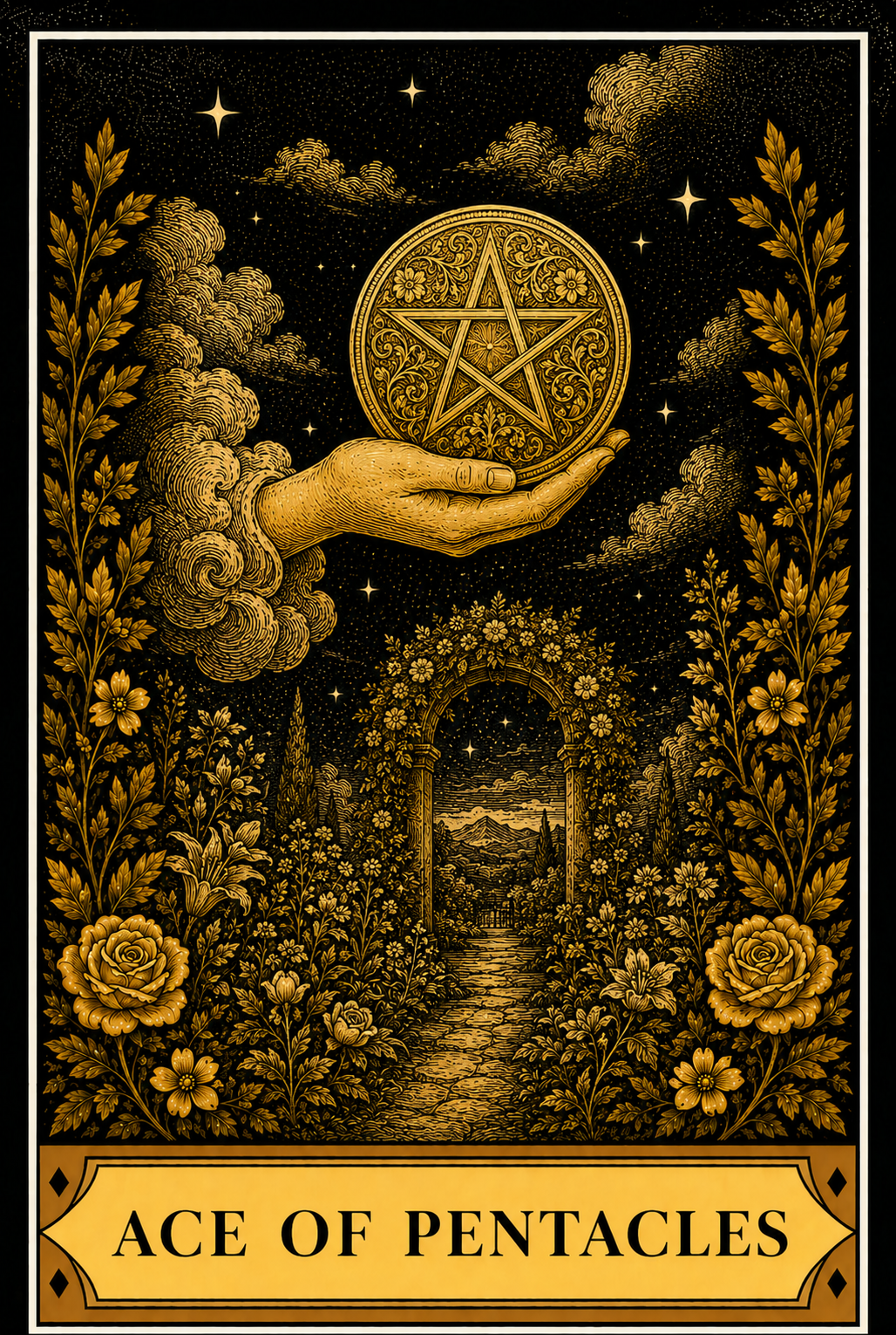 Ace of Pentacles tarot card