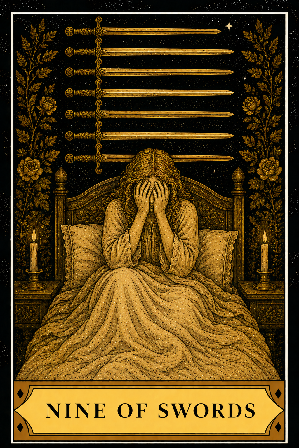 Nine of Swords tarot card