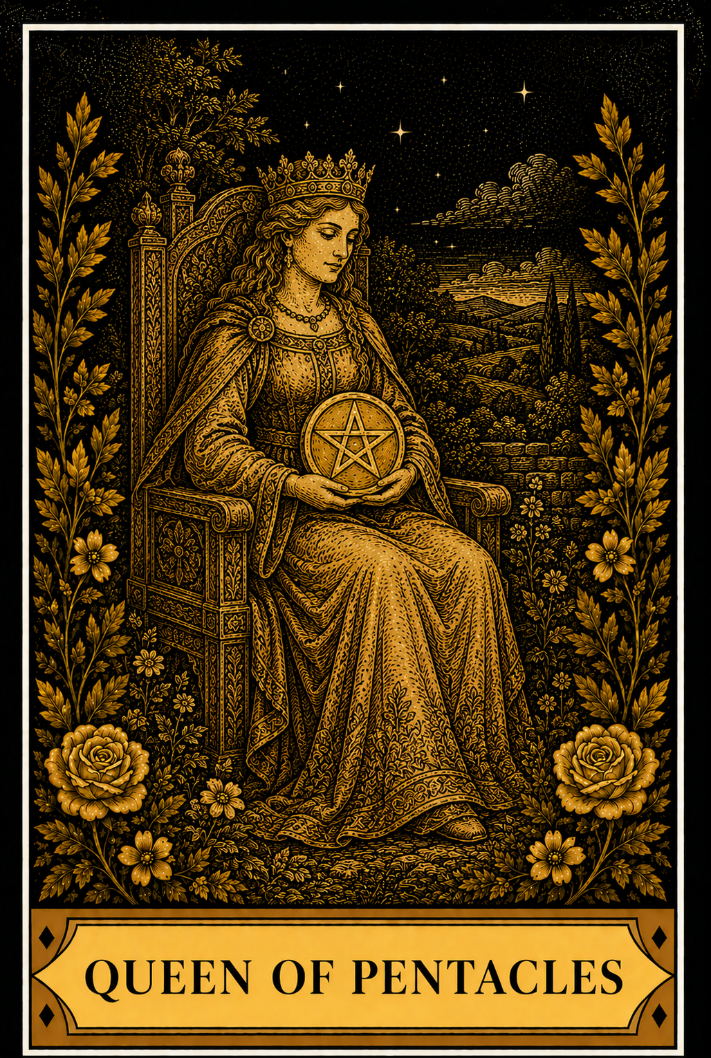 Queen of Pentacles tarot card