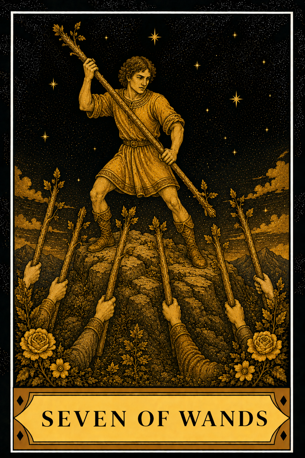 Seven of Wands tarot card