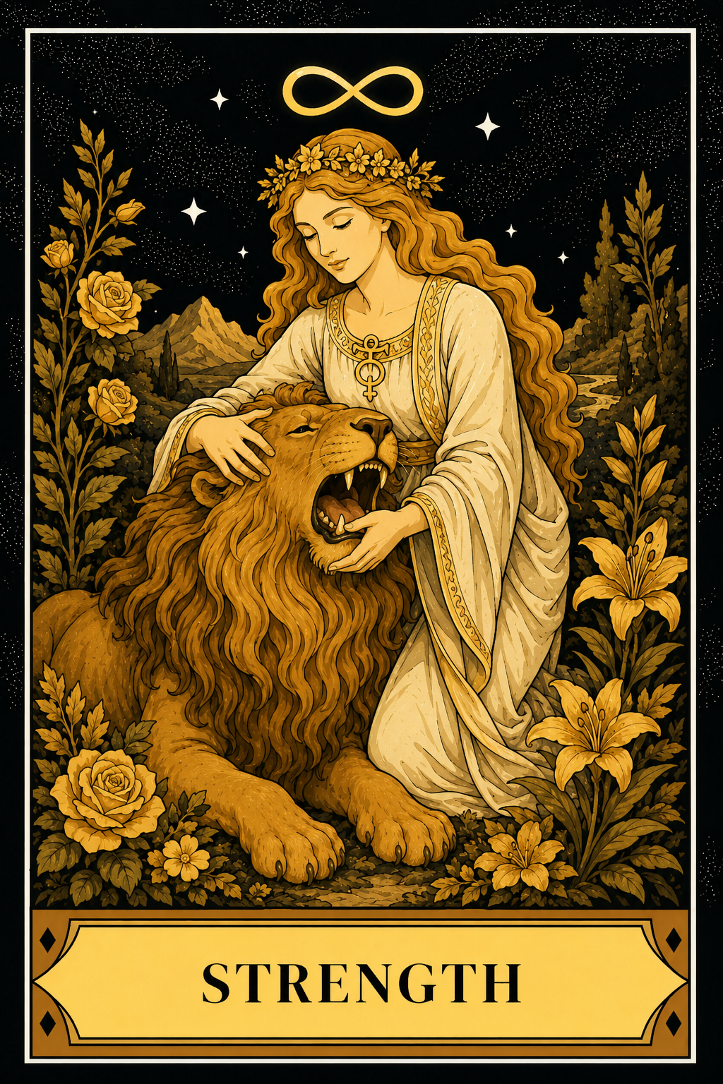 Strength tarot card