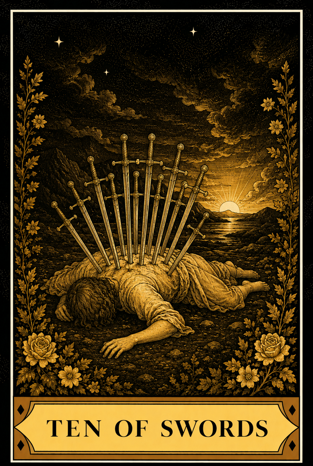 Ten of Swords tarot card