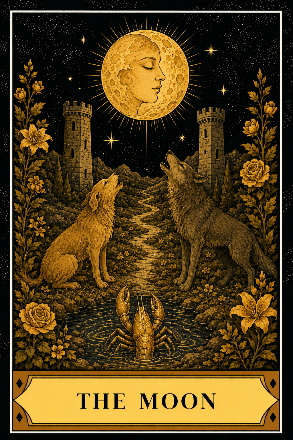 The Moon tarot card