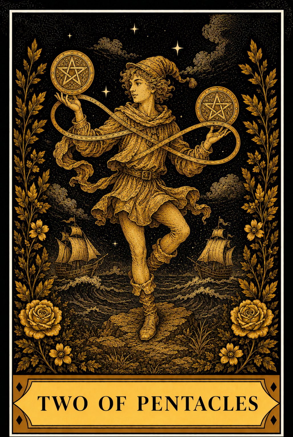Two of Pentacles tarot card